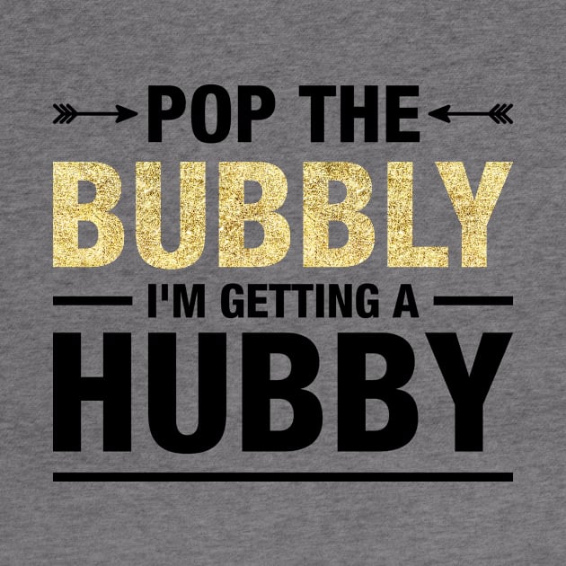 Women's Bachelorette Party Pop The Bubbly Bride Wedding T-Shirts by teevisionshop